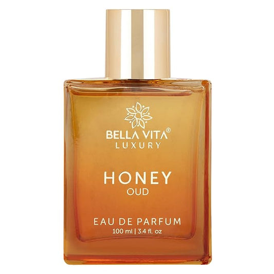 Bella Vita Luxury Honey Oud Eau De Parfum Unisex Perfume for Men & Women with Patchouli, Vanilla, Bergamot | Floral, Spicy EDP Fragrance Scent, 100 Ml